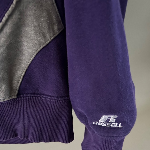 Men's Vintage Russel Quarter Zipper Sweatshirt w/Side Pockets - Picture 4 of 4